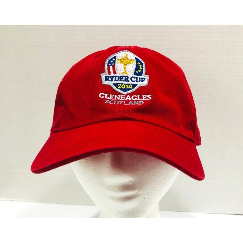 2014 Ryder Cup Golf Hat Red‎ Embroider Gleneagles Scotland AHead Vintage Classic